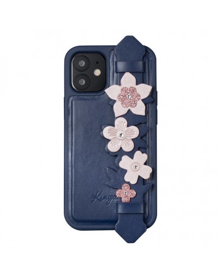 Kingxbar Sweet Series case decorated with original Swarovski crystals iPhone 12 mini blue