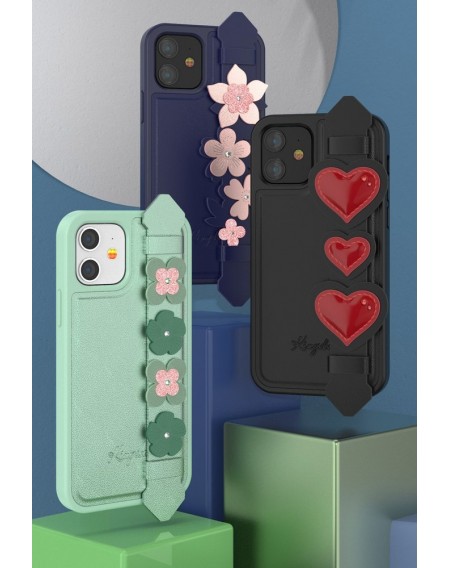 Kingxbar Sweet Series case decorated with original Swarovski crystals iPhone 12 Pro / iPhone 12 black
