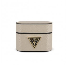 Guess GUACAPVSATMLLG AirPods Pro cover beżowy/beige Saffiano