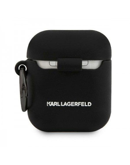Karl Lagerfeld KLACA2SILCHBK AirPods cover czarny/black Silicone Choupette