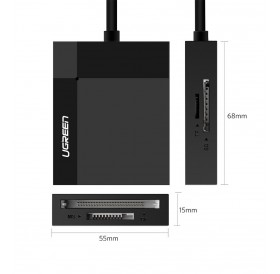 Ugreen USB 3.0 SD / micro SD / CF / MS memory card reader black (CR125 30333)
