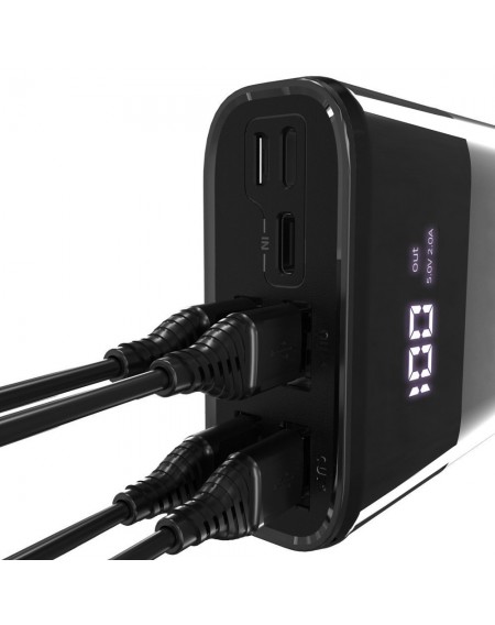 Wozinsky powerbank 30000mAh Li-Ion 4 x USB with LCD display 2 A black (WPB-001BK)