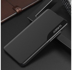Eco Leather View Case elegant bookcase type case with kickstand for Samsung Galaxy S20 Ultra black