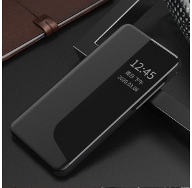 Eco Leather View Case elegant bookcase type case with kickstand for Huawei P40 Pro black