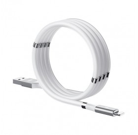 Remax self-organizing magnetic USB - Lightning cable 2,1 A 1 m white (RC-125i white)