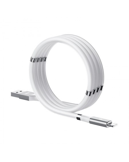 Remax self-organizing magnetic USB - Lightning cable 2,1 A 1 m white (RC-125i white)