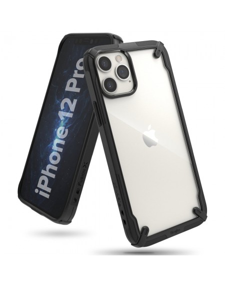 Ringke Fusion X case armored cover with frame for iPhone 12 Pro / iPhone 12 black (FUAP0024)