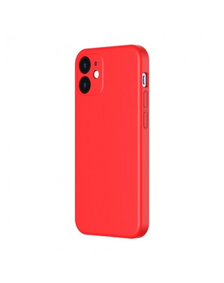 Baseus Liquid Silica Gel Case Flexible gel case iPhone 12 Bright red (WIAPIPH61N-YT09)
