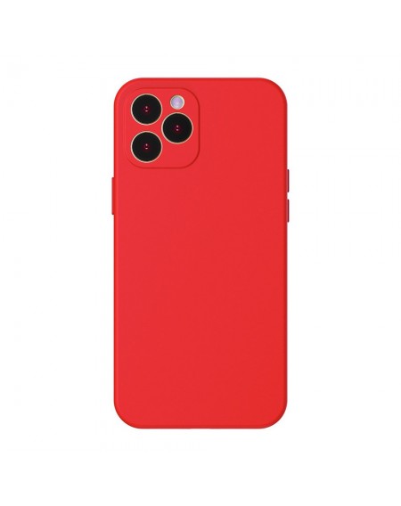 Baseus Liquid Silica Gel Case Flexible gel case iPhone 12 Pro Max Bright red (WIAPIPH67N-YT09)