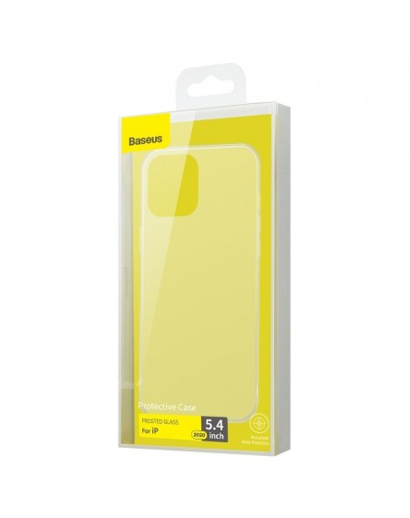 Baseus Frosted Glass Case Hard case with a flexible frame iPhone 12 mini White (WIAPIPH54N-WS02)