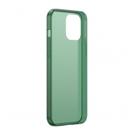 Baseus Frosted Glass Case Hard case with a flexible frame iPhone 12 mini Dark green (WIAPIPH54N-WS06)