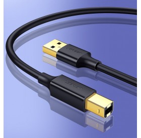 Ugreen USB Type B printer cable (male) - USB 2.0 (male) 480 Mbps 1.5 m black (US135 10350)
