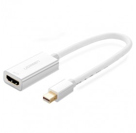 Ugreen adapter cable FHD (1080p) HDMI (female) - Mini DisplayPort (male - Thunderbolt 2.0) white (MD112 10460)