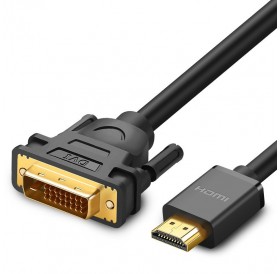 Ugreen cable cable adapter DVI adapter 24 + 1 pin (male) - HDMI (male) FHD 60 Hz 1.5 m black (HD106 11150)