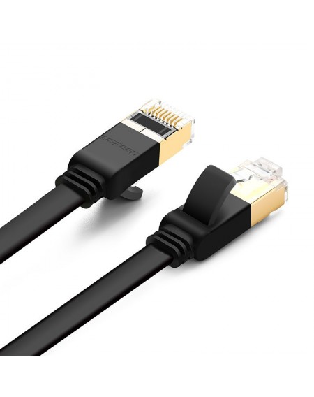 Ugreen Flat Cable Internet Network Cable Ethernet Patchcord RJ45 Cat 7 STP LAN 10 Gbps 5m Black (NW106 11263)