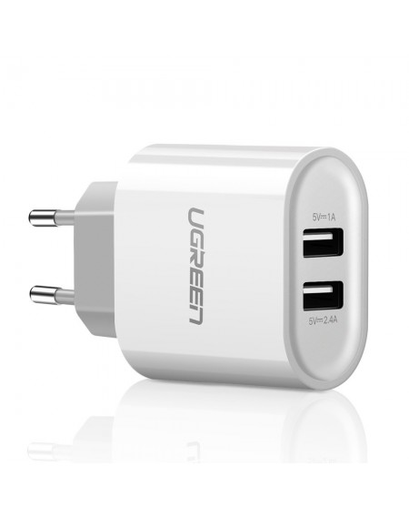 Ugreen charger 2x USB 2.4 A white (CD104 20384)