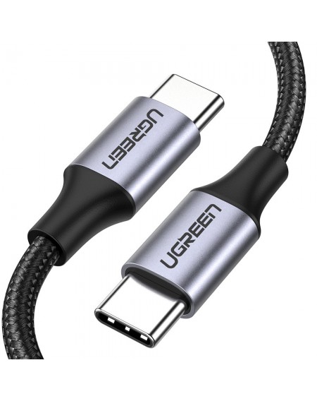 Ugreen cable USB Type C - USB Type C Quick Charge 480 Mbps cable 60 W 3 A 1 m black-gray (US261 50150)