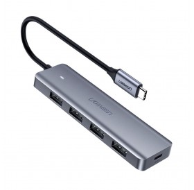 Ugreen HUB USB Type C splitter - 4x USB 3.2 Gen 1 with USB Type C power port gray (CM219 70336)