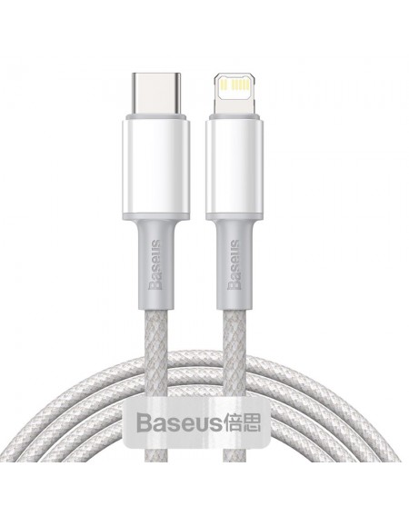 Baseus USB Type C cable - Lightning Fast Charging Power Delivery 20 W 2 m white (CATLGD-A02)