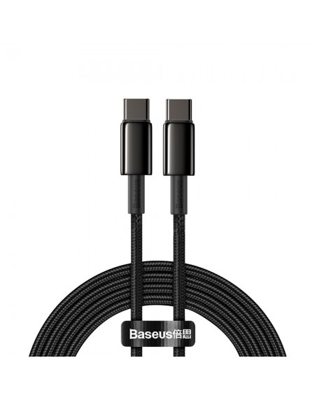 Baseus USB Type C - USB Type C cable Power Delivery Quick Charge 100 W 5 A 2 m black (CATWJ-A01)