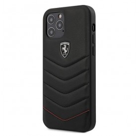 Ferrari FEHQUHCP12MBK iPhone 12/12 Pro 6,1" czarny/black hardcase Off Track Quilted