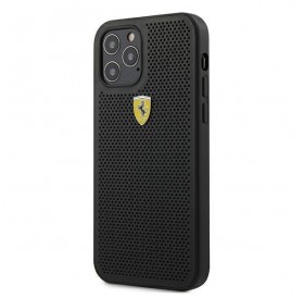 Ferrari FESPEHCP12LBK iPhone 12 Pro Max 6,7" czarny/black hardcase On Track Perforated
