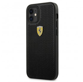 Ferrari FESPEHCP12SBK iPhone 12 mini 5,4"  czarny/black hardcase On Track Perforated
