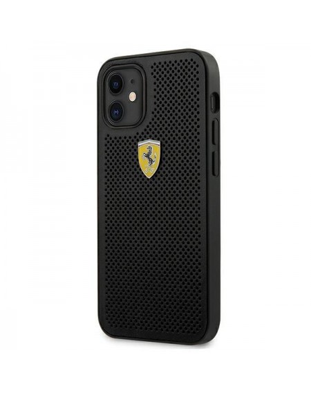 Ferrari FESPEHCP12SBK iPhone 12 mini 5,4"  czarny/black hardcase On Track Perforated