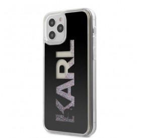 Karl Lagerfeld KLHCP12MKLMLBK iPhone 12/12 Pro 6.1&quot; black/black hardcase Karl Logo Glitter