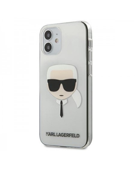 Karl Lagerfeld KLHCP12SKTR iPhone 12 mini 5,4" hardcase Transparent Karl`s Head