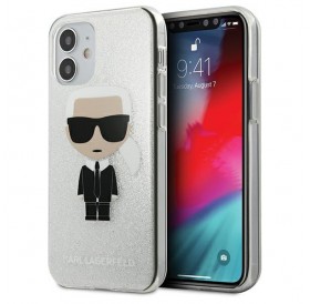 Karl Lagerfeld KLHCP12SPCUTRIKSL iPhone 12 mini 5,4" srebrny/silver hardcase Glitter Ikonik Karl