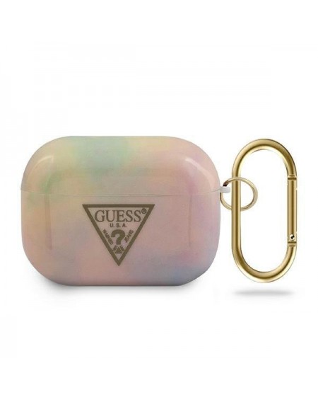 Guess GUACAPTPUMCGG01 AirPods Pro cover różowy/pink Tie & Dye Collection