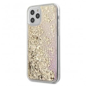 Guess GUHCP12MLG4GGPIGO iPhone 12/12 Pro 6,1" złoty/gold hardcase Gradient Liquid Glitter 4G