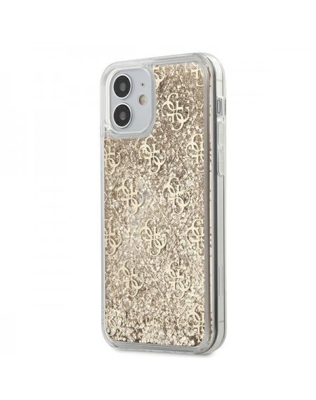 Guess GUHCP12SLG4GSLG iPhone 12 mini 5,4" złoty/gold hardcase 4G Liquid Glitter
