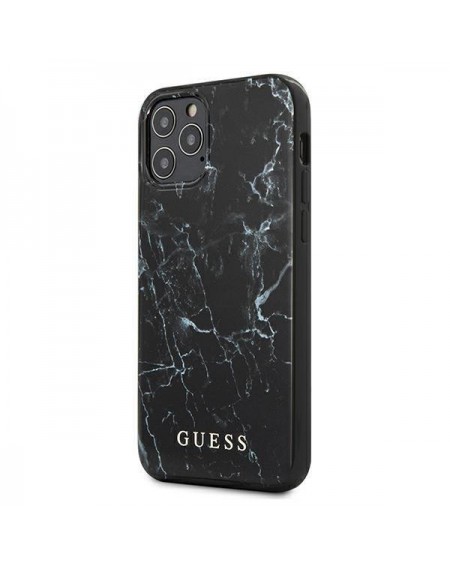 Guess GUHCP12MPCUMABK iPhone 12/12 Pro 6,1" czarny/black hardcase Marble