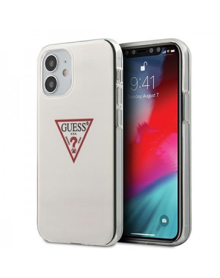 Guess GUHCP12SPCUCTLWH iPhone 12 mini 5,4" biały/white hardcase Triangle Collection