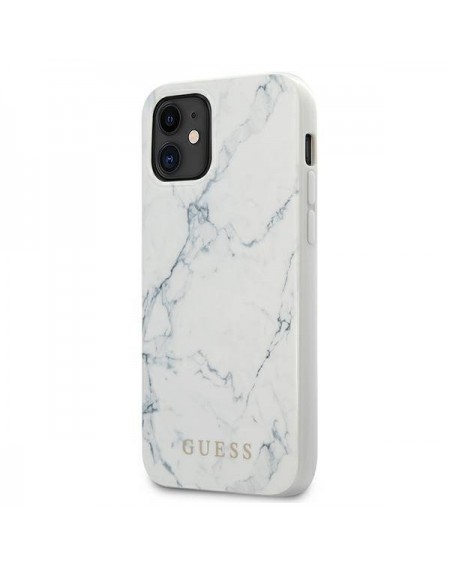 Guess GUHCP12SPCUMAWH iPhone 12 mini 5,4" biały/white hardcase Marble