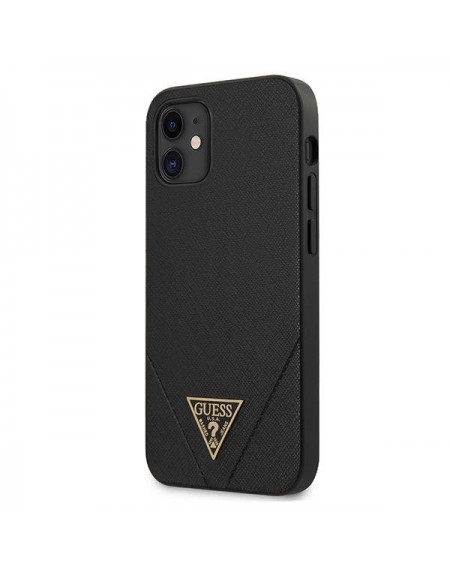 Guess GUHCP12SVSATMLBK iPhone 12 mini 5,4" czarny/black hardcase Saffiano