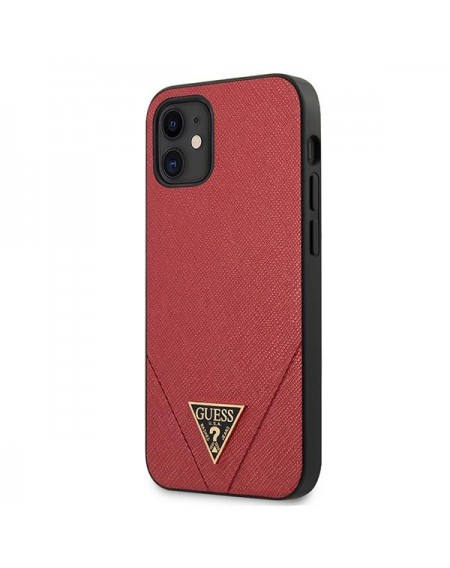 Guess GUHCP12SVSATMLRE iPhone 12 mini 5,4" czerwony/red hardcase Saffiano