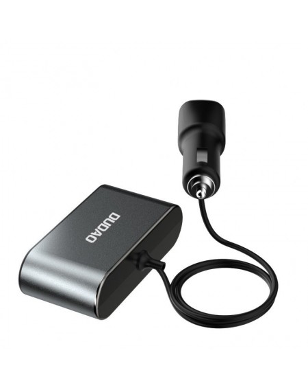 Dudao car charger 2x USB / 3x cigarette lighter splitter black (R1Pro black)