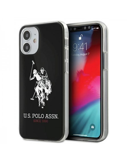 US Polo USHCP12STPUHRBK iPhone 12 mini 5,4" czarny/black Shiny Big Logo