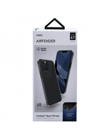UNIQ etui Air Fender iPhone 12 Pro Max 6,7" szary/smoked grey tinted