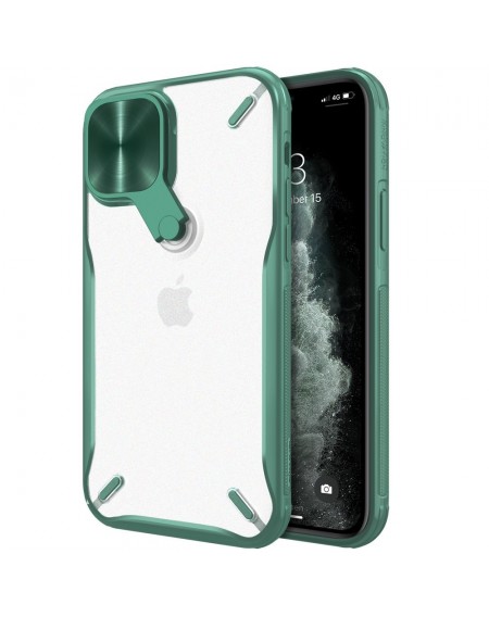 Nillkin Cyclops Case durable phone case with a camera cover and foldable kickstand iPhone 12 Pro / iPhone 12 green