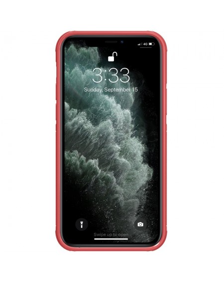 Nillkin Cyclops Case durable phone case with a camera cover and foldable kickstand iPhone 12 Pro / iPhone 12 red