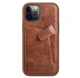 Nillkin Aoge Leather Case genuine leather protective wallet cover iPhone 12 mini brown