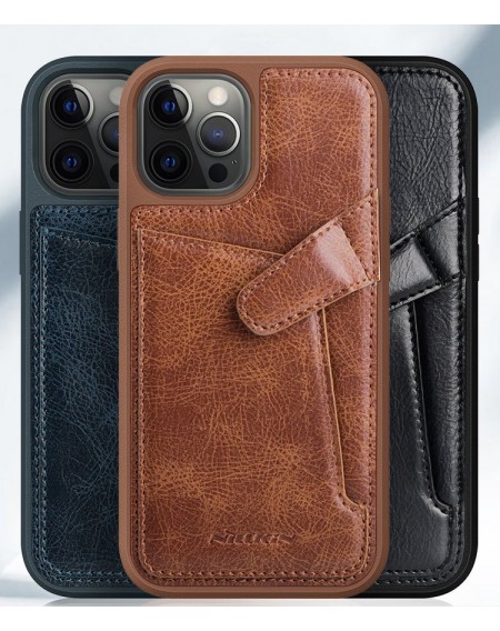 Nillkin Aoge Leather Case genuine leather protective wallet cover iPhone 12 Pro Max black