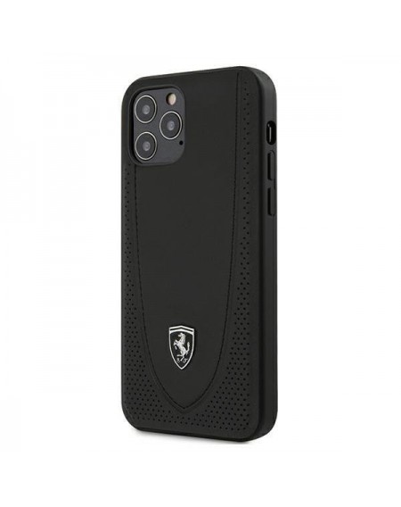 Ferrari FEOGOHCP12MBK iPhone 12/12 Pro 6,1" czarny/black hardcase Off Track Perforated