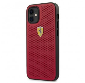 Ferrari FESPEHCP12SRE iPhone 12 mini  5,4" czerwony/red hardcase On Track Perforated