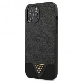 Guess GUHCP12LPU4GHBK iPhone 12 Pro Max 6,7" szary/grey hardcase 4G Triangle Collection