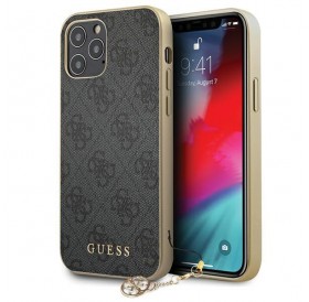 Guess GUHCP12MGF4GGR iPhone 12/12 Pro 6,1" szary/grey hardcase 4G Charms Collection